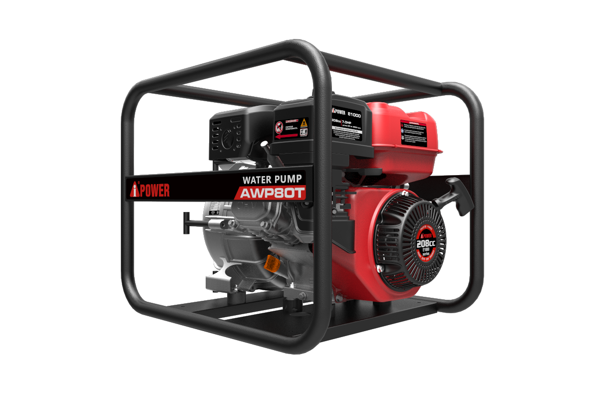 Бензиновая мотопомпа для грязной воды A-iPower AWP80Т