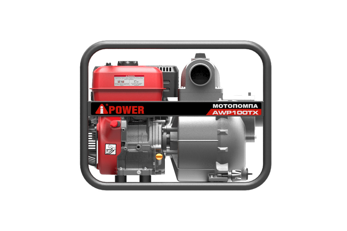 Бензиновая мотопомпа для сильнозагрязнённой воды A-iPower AWP100TX