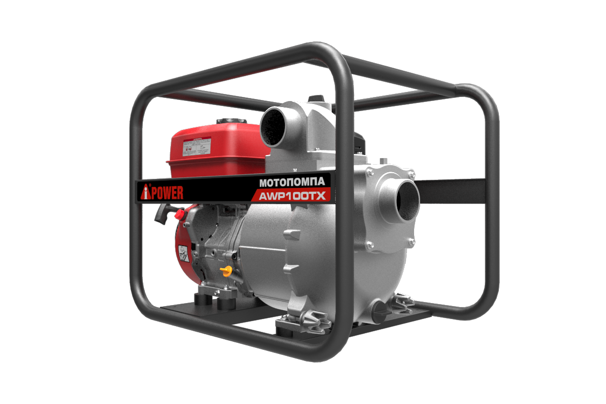 Бензиновая мотопомпа для сильнозагрязнённой воды A-iPower AWP100TX