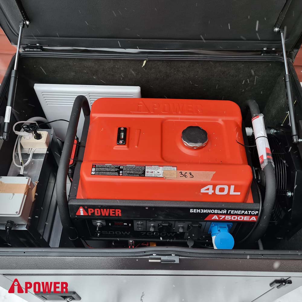 Бензиновый генератор в зимнем кожухе с АВР A-iPower A6000EAX/1200SCW RAL 8019