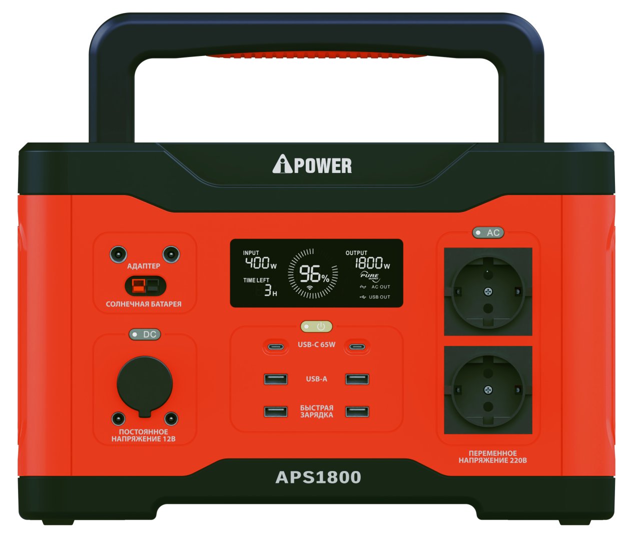 Аккумуляторная портативная электростанция A-iPower APS1800