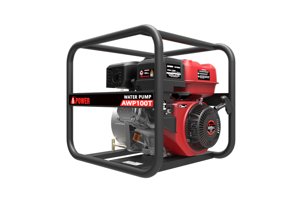 Бензиновая мотопомпа для грязной воды A-iPower AWP100T