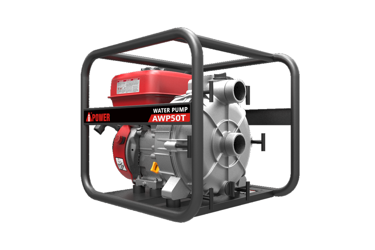 Бензиновая мотопомпа для грязной воды A-iPower AWP50T