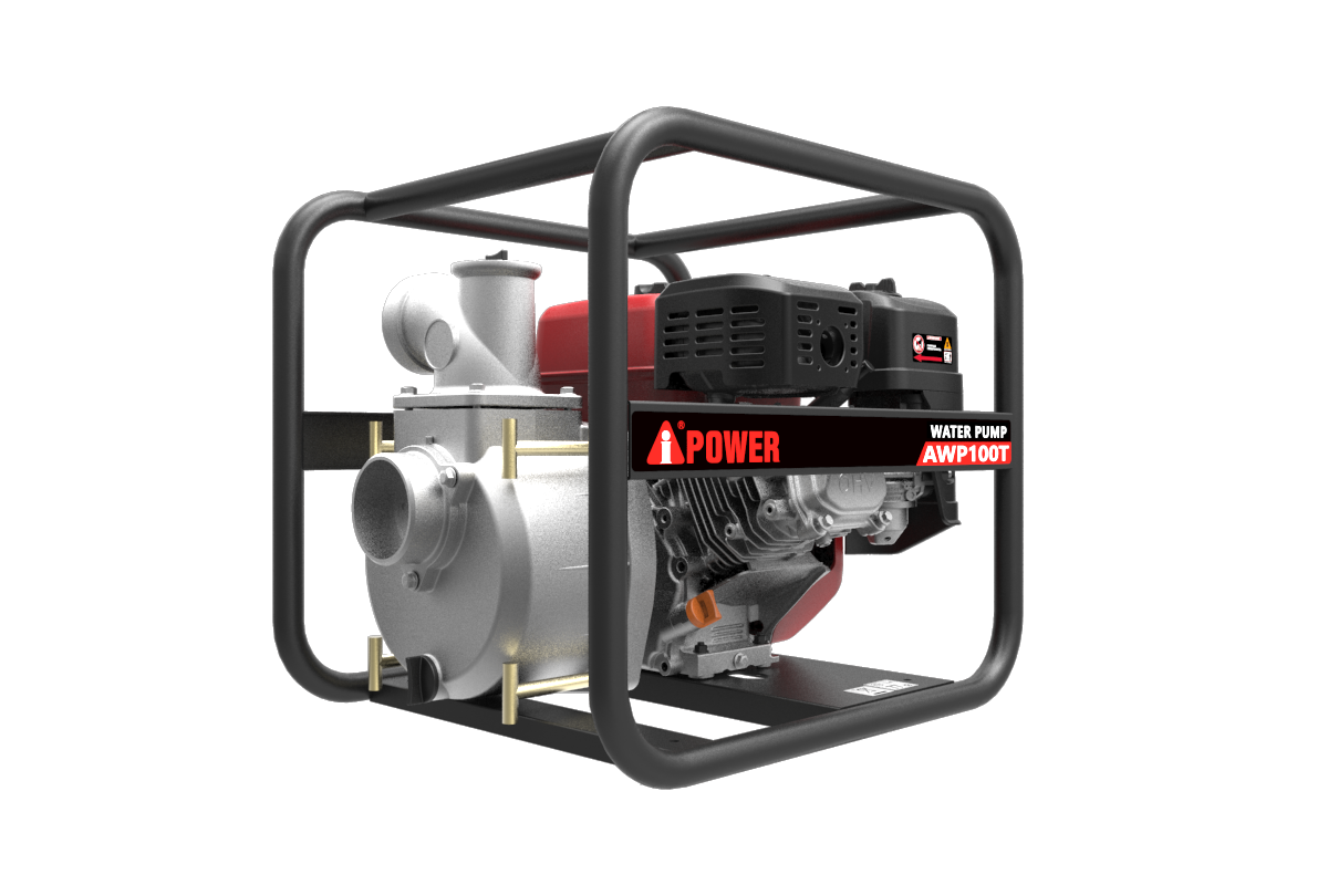 Бензиновая мотопомпа для грязной воды A-iPower AWP100T
