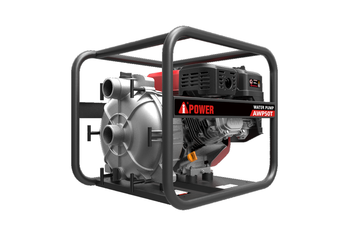 Бензиновая мотопомпа для грязной воды A-iPower AWP50T