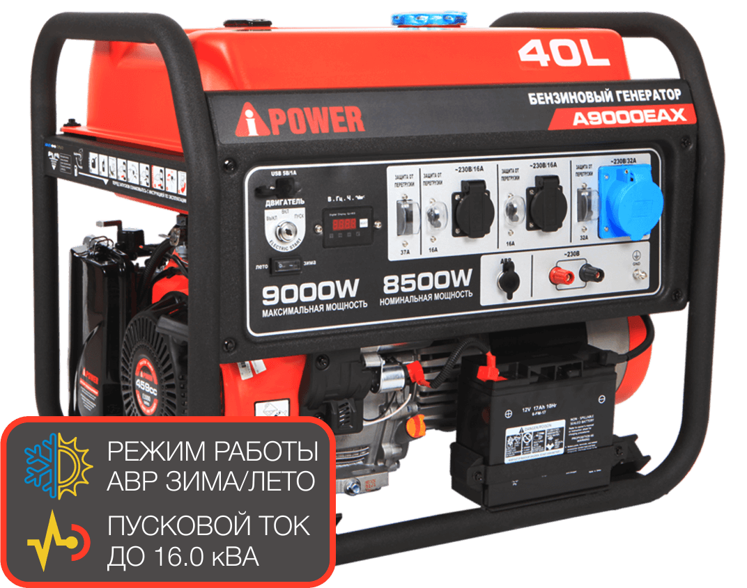 Бензиновый генератор A-iPower A9000EAX