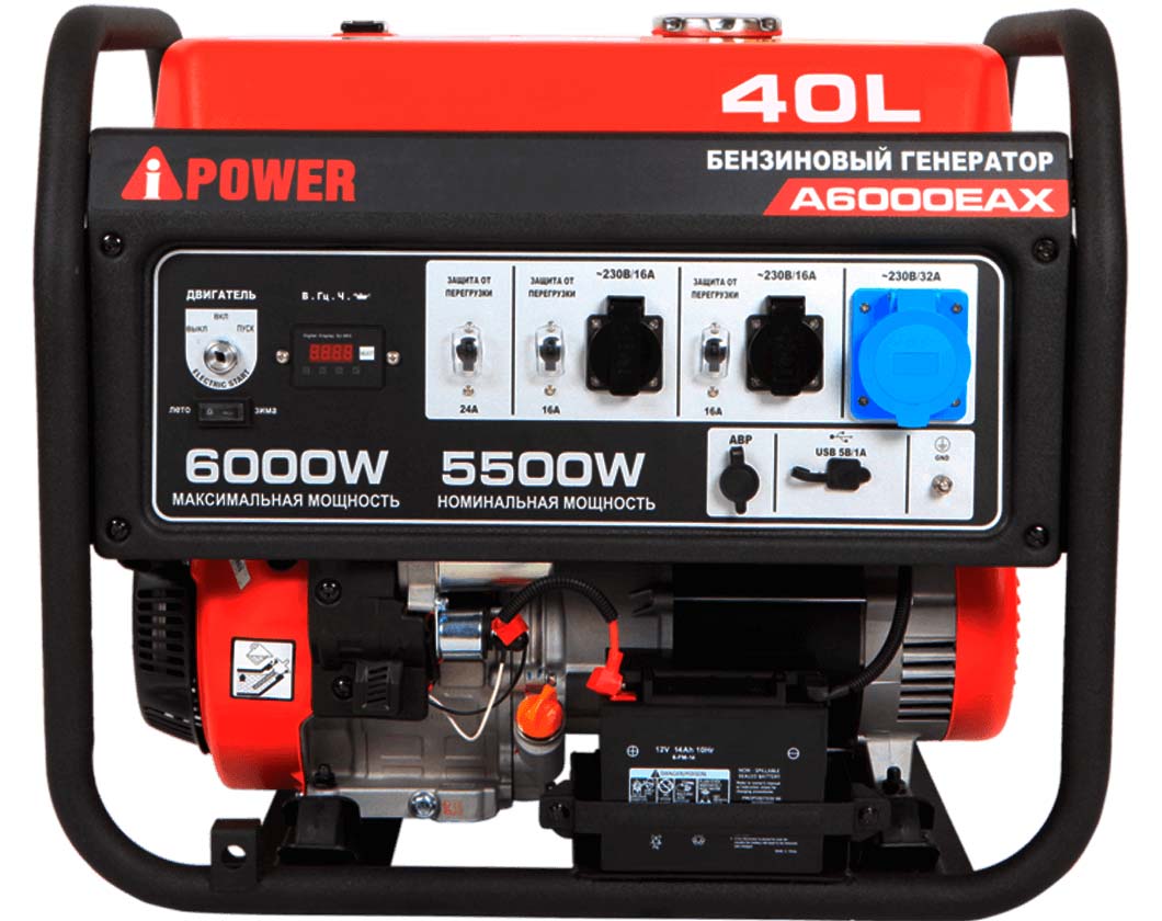Бензиновый генератор в Кожухе A-iPower A6000EAX/1200SC