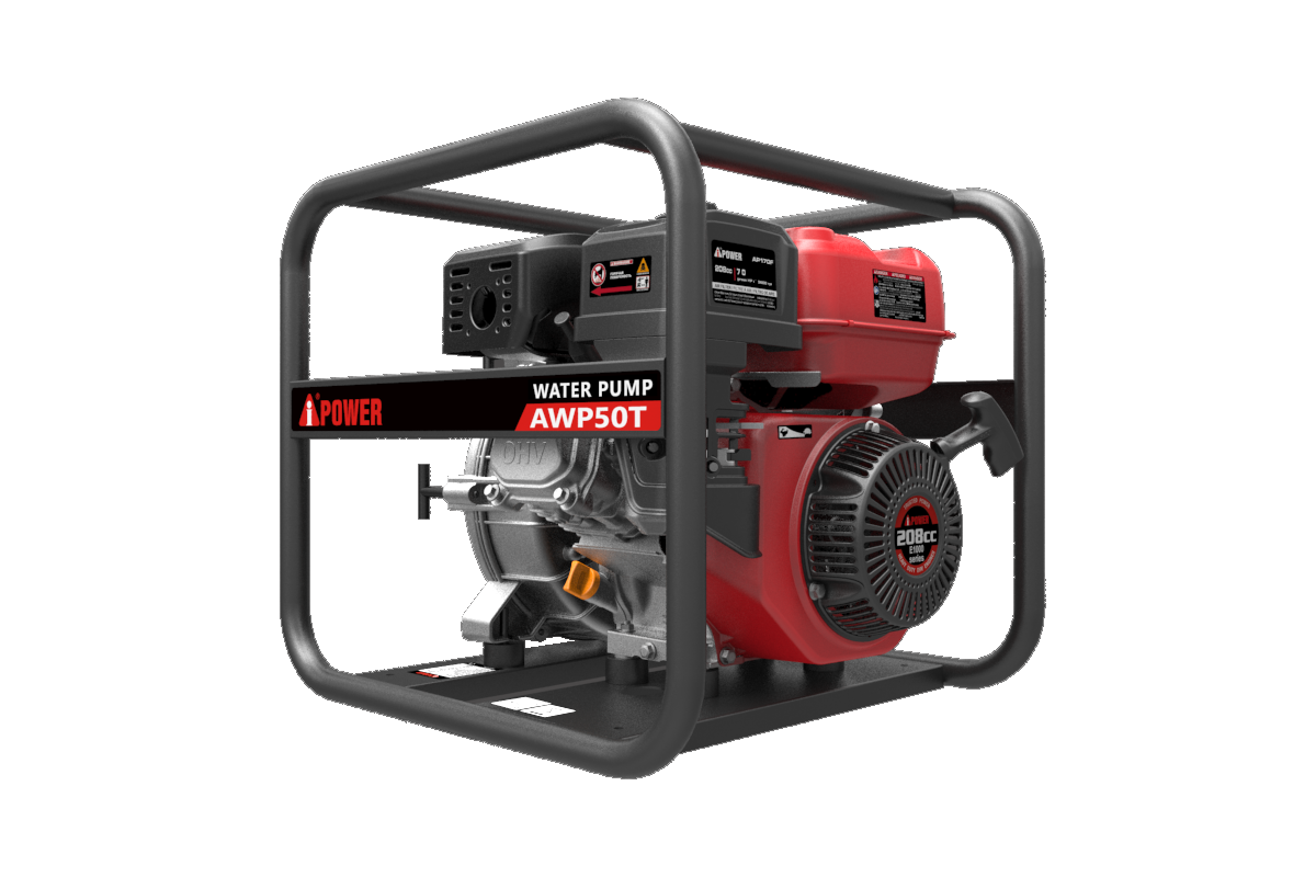 Бензиновая мотопомпа для грязной воды A-iPower AWP50T
