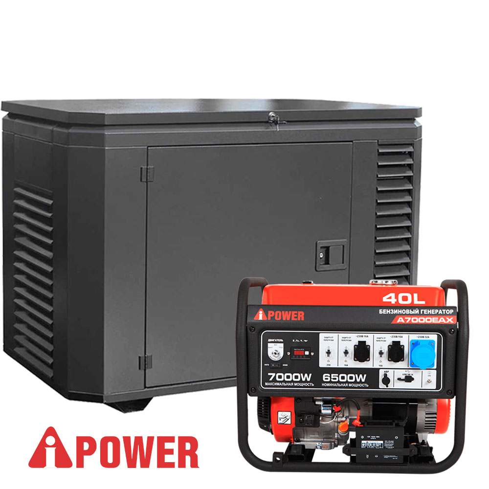 Бензиновый генератор в Кожухе A-iPower A7000EAX/1200SC