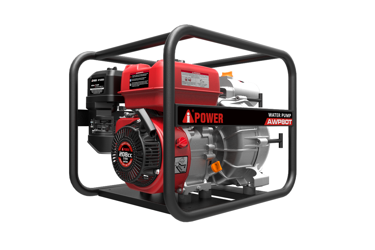Бензиновая мотопомпа для грязной воды A-iPower AWP80Т