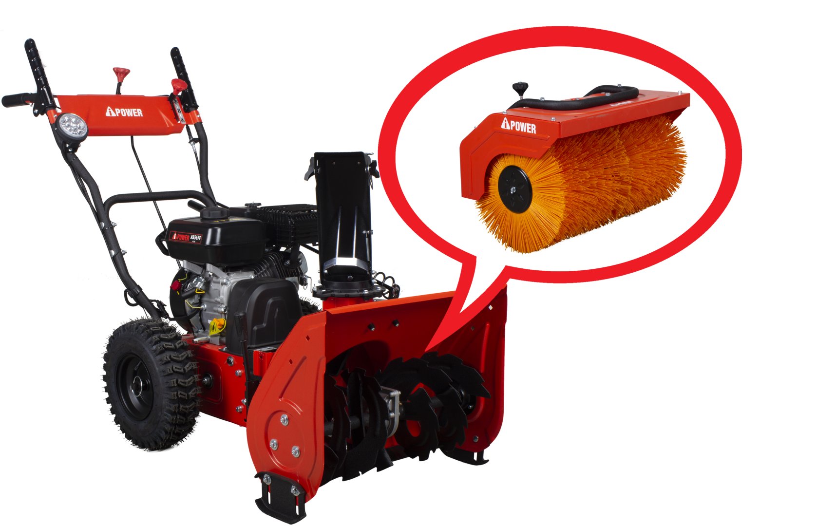 Снегоуборщик самоходный бензиновый A-iPower AS567F