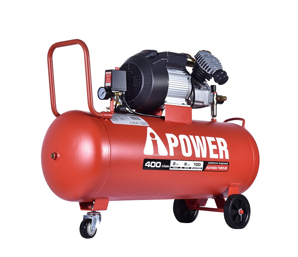 Компрессор поршневой масляный A-iPower AC400/100VD