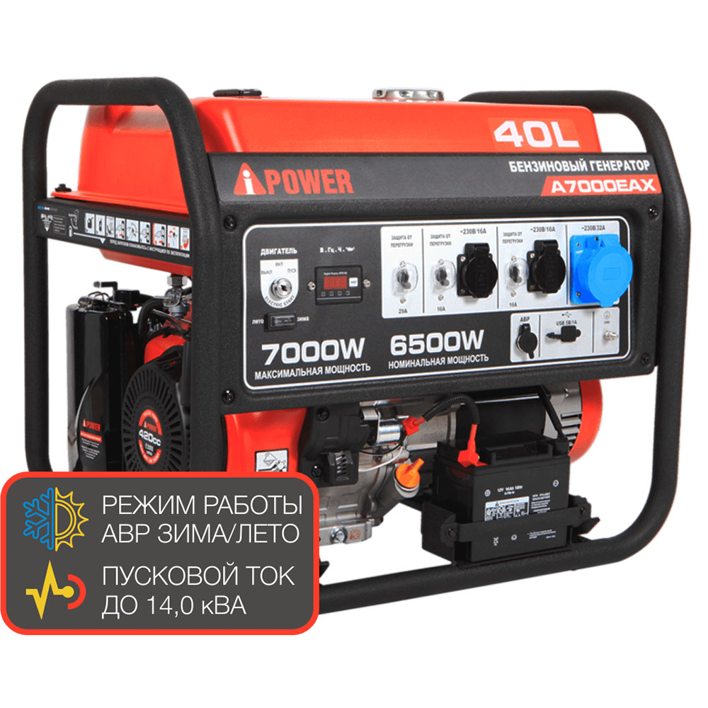 Бензиновый генератор в зимнем Кожухе с АВР A-iPower A7000EAX/1200SC Winter