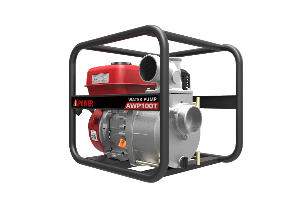 Бензиновая мотопомпа для грязной воды A-iPower AWP100T