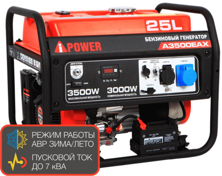 A-iPower генератор бензиновый айповер с электростартером A 3500 EAX
