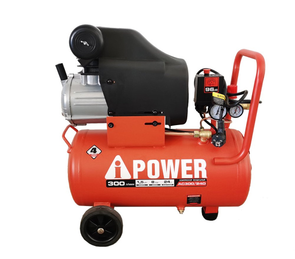 Компрессор поршневой масляный A-iPower AC 300/24 D