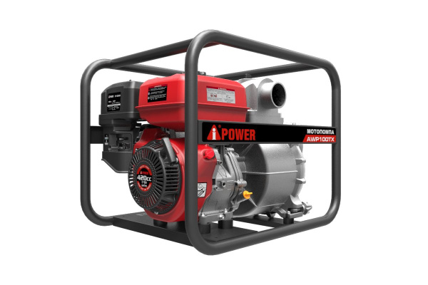 Мотопомпа айповер бензиновая для сильнозагрязнённой воды A-iPower AWP 100 TX