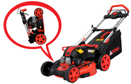 Складная газонокосилка бензиновая самоходная A-iPower AM53S 41106